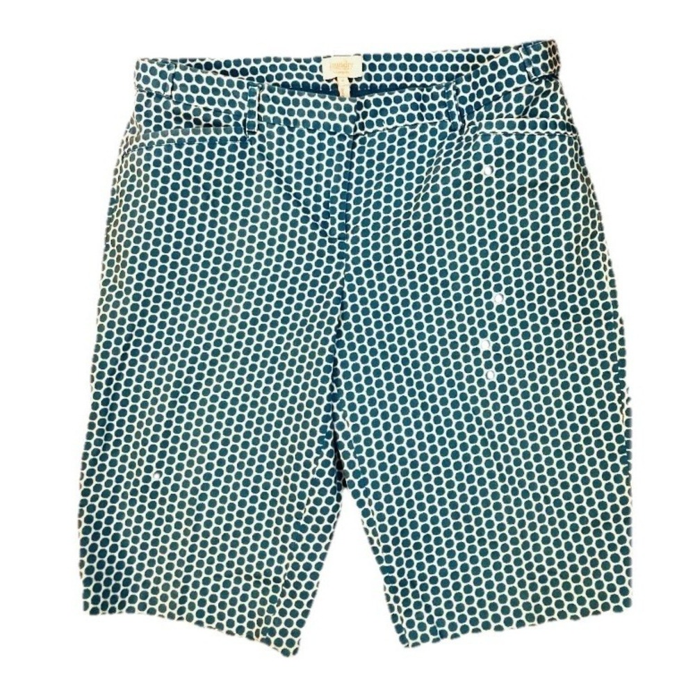 Laundry Shelli Segal Shorts Size 6‎ Blue Geometric Design Bermuda